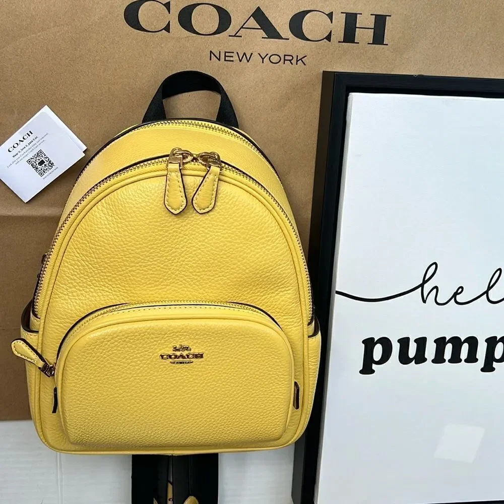Coach Mini Court Backpack in Retro Yellow